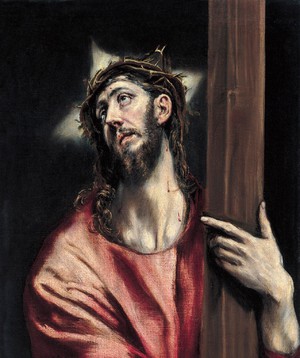 Famous paintings of Religious: Christ Embraced the Cross