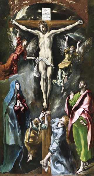 Crucifixion 1. The painting by El Greco
