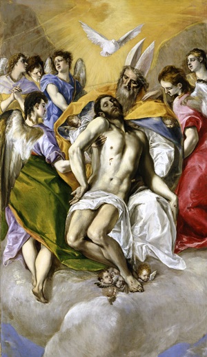 El Greco, Holy Trinity, Painting on canvas