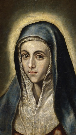 El Greco, Portrait of the Virgin Mary, Painting on canvas