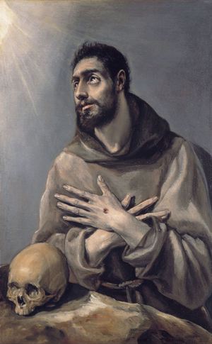 El Greco, Saint Francis in Ecstasy, Painting on canvas