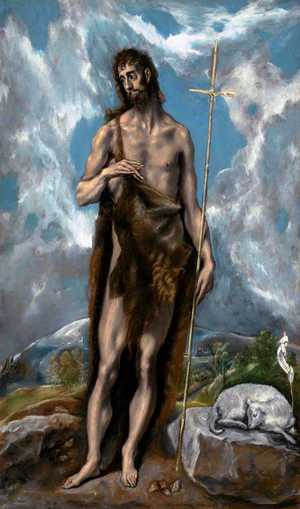 El Greco, Saint John the Baptist, Painting on canvas