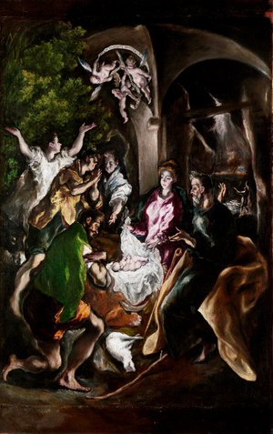 El Greco, The Adoration of the Shepherds, Painting on canvas