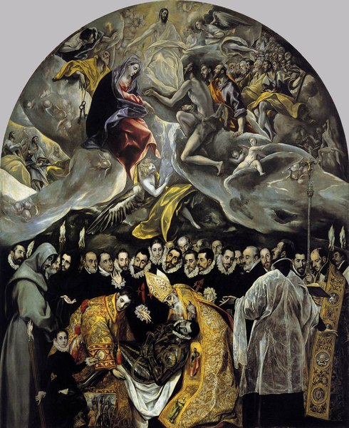 The Burial of the Count of Orgaz. The painting by El Greco