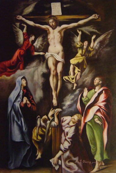 The Crucifixion. The painting by El Greco