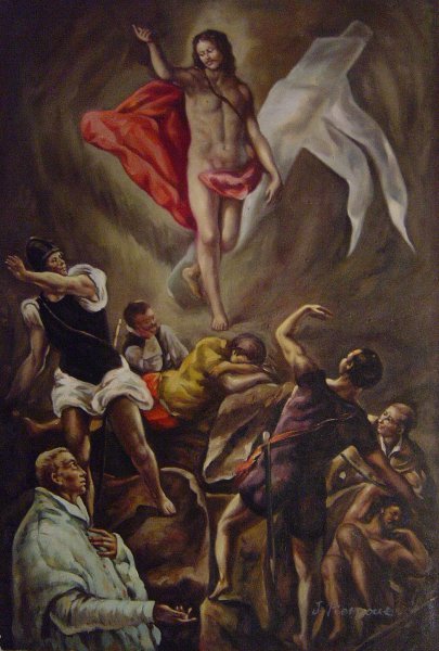 The Resurrection. The painting by El Greco