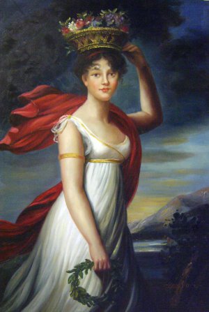 Elisabeth Louise Vigee-Le Brun, Julie Lebrun As Flora, Painting on canvas