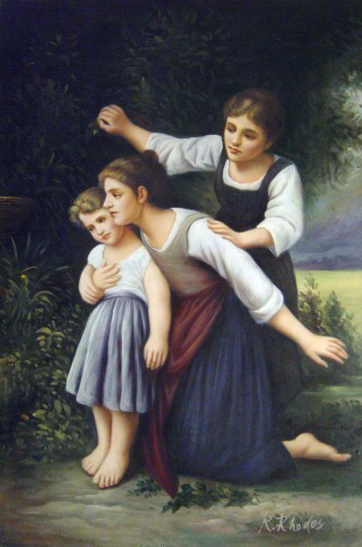 In The Woods. The painting by Elizabeth Jane Gardner Bouguereau
