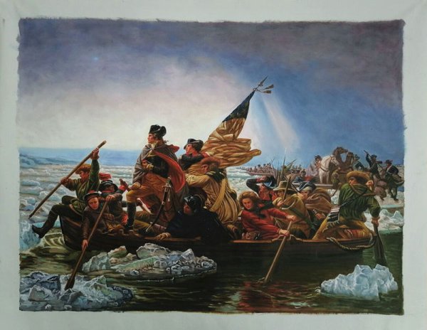 Crossing the Delaware, Led by George Washington Oil Painting Reproduction