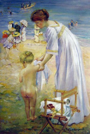 Famous paintings of Mother and Child: The Bathing Hour
