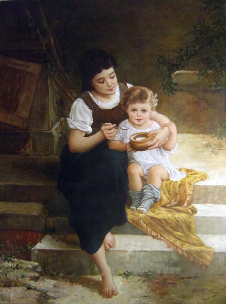 Big Sister. The painting by Emile Munier