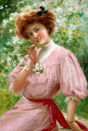 Emile Vernon, Pretty in Pink, Painting on canvas