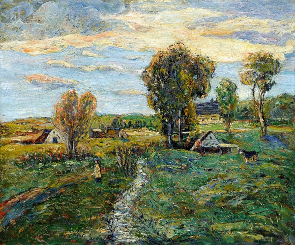 Autumn Skies. The painting by Ernest Lawson