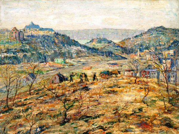 City Suburbs. The painting by Ernest Lawson