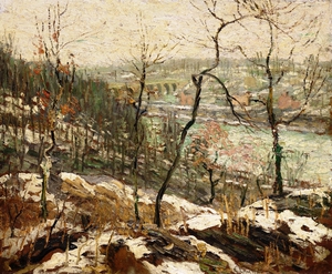 Ernest Lawson, Landscape Near the Harlem River, Painting on canvas