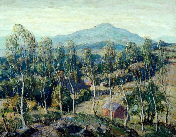 New England Birches. The painting by Ernest Lawson