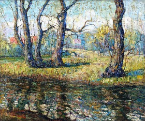Ernest Lawson, Old Willows, Art Reproduction