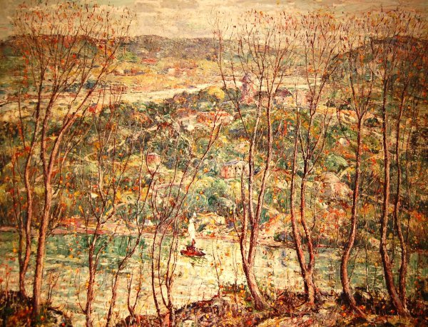 Spring Tapestry. The painting by Ernest Lawson