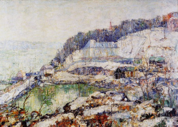 The Hudson at Inwood. The painting by Ernest Lawson