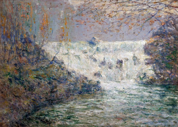 The Waterfall, Shore's Mill, Tennessee. The painting by Ernest Lawson