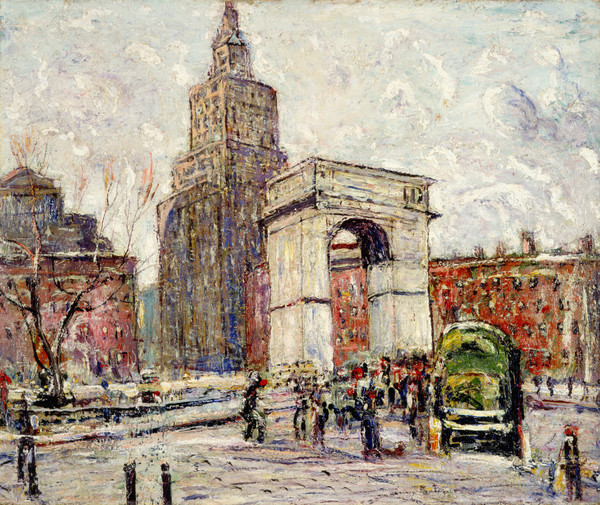 Washington Square Architecture. The painting by Ernest Lawson