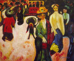 Ernst Ludwig Kirchner, Street In Dresden, Painting on canvas