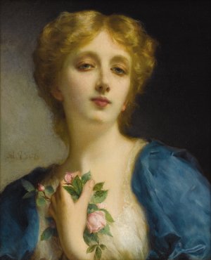 Etienne Adolphe Piot, The Secret Admirer, Painting on canvas