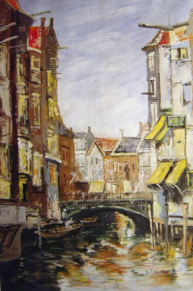 La Place Ary Scheffer, Dordrecht. The painting by Eugene Boudin
