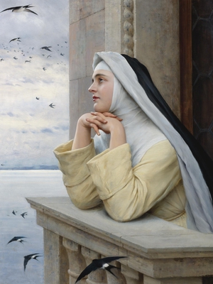 Eugene De Blaas, Gazing at God's Creatures, 1913, Painting on canvas