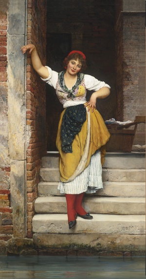 Eugene De Blaas, Ninetta, 1887, Art Reproduction