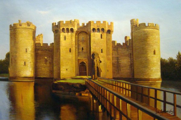 European Medieval Castle. The painting by Our Originals