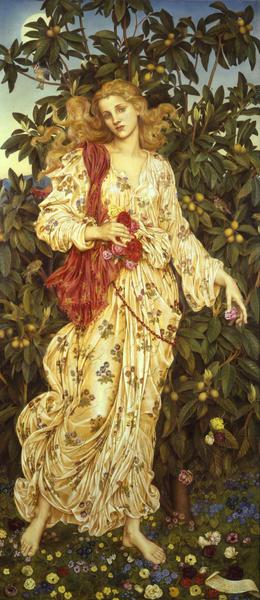 Evelyn De Morgan, A Portrait of Flora, Painting on canvas