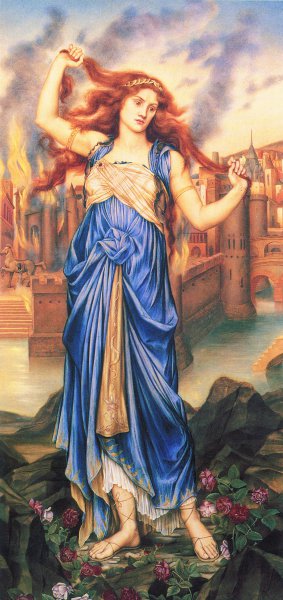 Cassandra. The painting by Evelyn De Morgan