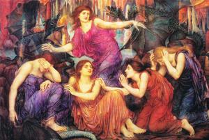 Evelyn De Morgan, The Gilded Cage 1, Painting on canvas