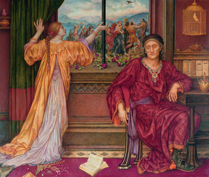 Evelyn De Morgan, The Gilded Cage 2, Painting on canvas