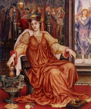 Evelyn De Morgan, The Hour Glass, Painting on canvas