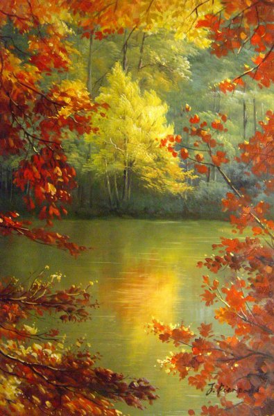 Fall Reflections. The painting by Our Originals