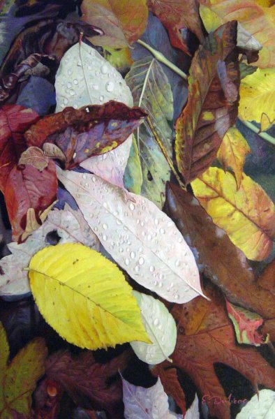 Fallen Leaves. The painting by Our Originals