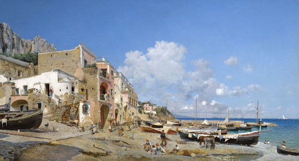 Capri. The painting by Federico del Campo