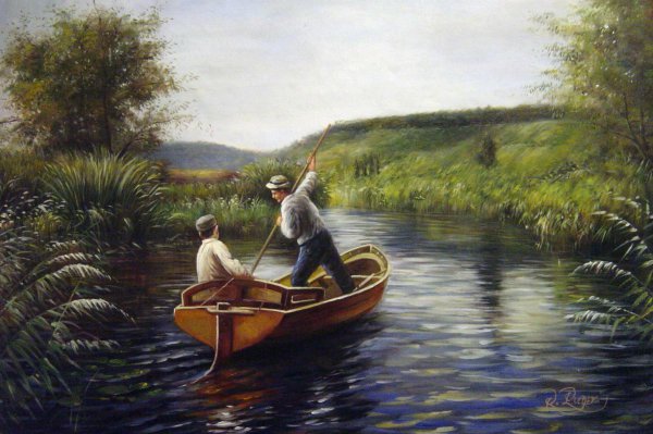 Boating On A Sunday Afternoon. The painting by Ferdinand Guildry