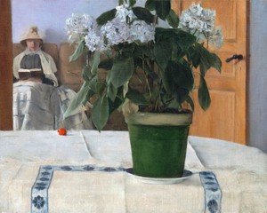 Fernand Khnopff, Hortensia, Painting on canvas