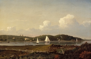 Fitz Hugh Lane, Fresh Water Cove from Dolliver's Neck, Gloucester, Painting on canvas