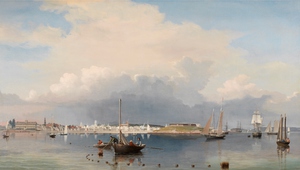 Famous paintings of Ships: Gloucester Harbor