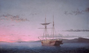 Reproduction oil paintings - Fitz Hugh Lane - Lumber Schooners at Evening on Penobscot Bay