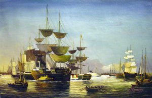 Reproduction oil paintings - Fitz Hugh Lane - New York Harbor