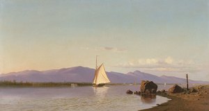 Francis Silva, Kingston Point, Hudson River, Art Reproduction