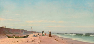 Reproduction oil paintings - Francis Silva - The Beach at Long Branch, New Jersey