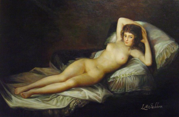 Nude Maja. The painting by Francisco de Goya