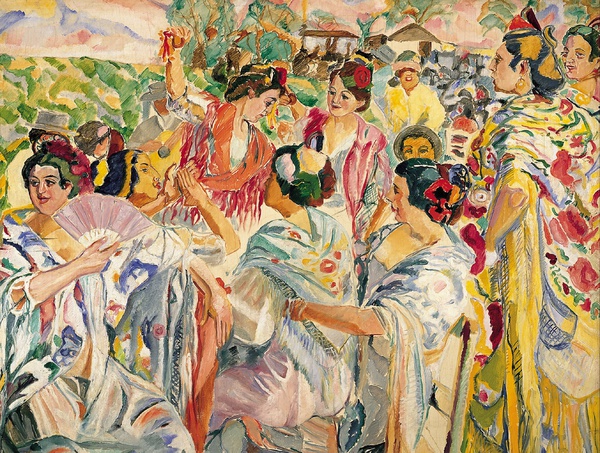 Manolas, 1908. The painting by Francisco Iturrino