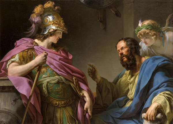 Alcibades Being Taught by Socrates. The painting by Francois-Andre Vincent